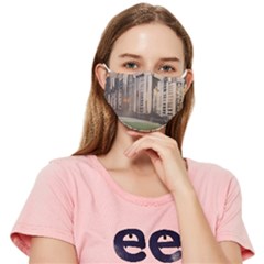 Building City Urban Path Road Skyline Fitted Cloth Face Mask (adult) by uniart180623