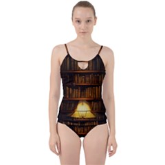 Books Library Cut Out Top Tankini Set by uniart180623