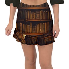 Books Library Fishtail Mini Chiffon Skirt by uniart180623