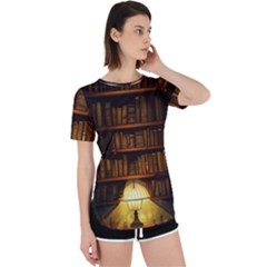 Books Library Perpetual Short Sleeve T-shirt by uniart180623