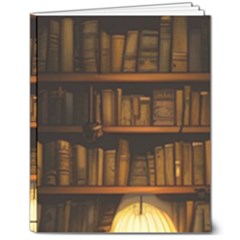 Books Library 8  X 10  Hardcover Notebook