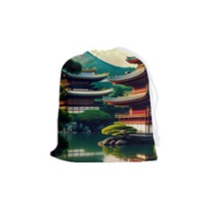 Japan Mount Fuji Japanese Drawstring Pouch (medium) by uniart180623