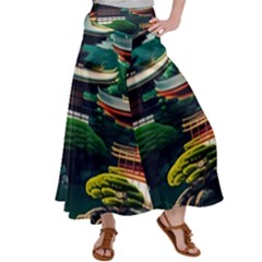 Japan Mount Fuji Japanese Women s Satin Palazzo Pants by uniart180623