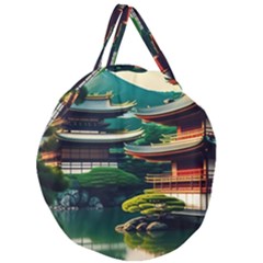 Japan Mount Fuji Japanese Giant Round Zipper Tote by uniart180623