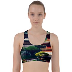 Japan Mount Fuji Japanese Back Weave Sports Bra by uniart180623