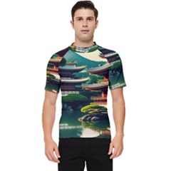 Japan Mount Fuji Japanese Men s Short Sleeve Rash Guard by uniart180623