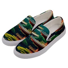 Japan Mount Fuji Japanese Men s Canvas Slip Ons by uniart180623