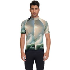 Sea Ocean Waves Lighthouse Nature Men s Short Sleeve Cycling Jersey by uniart180623