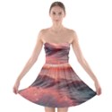 Ocean Waves Sunset Strapless Bra Top Dress View1