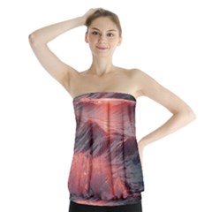 Ocean Waves Sunset Strapless Top by uniart180623