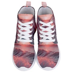 Ocean Waves Sunset Women s Lightweight High Top Sneakers by uniart180623