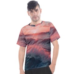 Ocean Waves Sunset Men s Sport Top by uniart180623