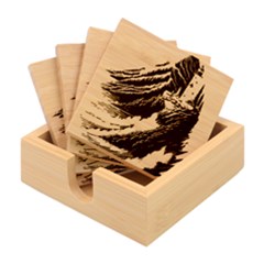 Lighthouse Sea Waves Bamboo Coaster Set by uniart180623