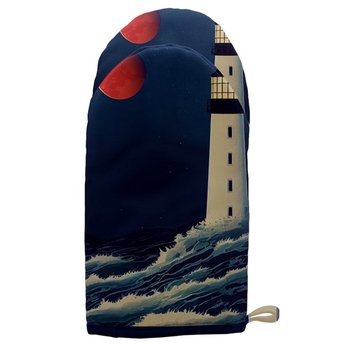 Lighthouse Lunar Eclipse Blood Moon Microwave Oven Glove