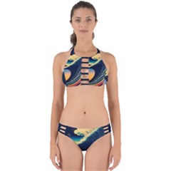 Japanese Japan Waves Sea Ocean Perfectly Cut Out Bikini Set by uniart180623