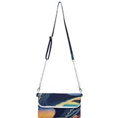 Japanese Japan Waves Sea Ocean Mini Crossbody Handbag by uniart180623