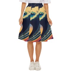 Japanese Japan Waves Sea Ocean Classic Short Skirt by uniart180623