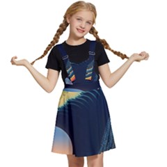 Japanese Japan Waves Sea Ocean Kids  Apron Dress by uniart180623