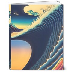 Japanese Japan Waves Sea Ocean 8  X 10  Softcover Notebook