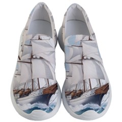 Ship Sail Sea Waves Women s Lightweight Slip Ons by uniart180623