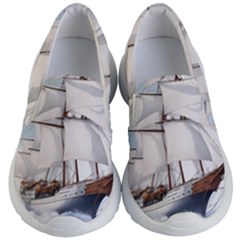 Ship Sail Sea Waves Kids Lightweight Slip Ons by uniart180623