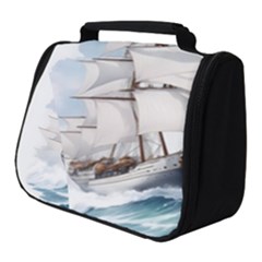 Ship Sail Sea Waves Full Print Travel Pouch (small) by uniart180623