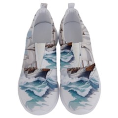 Ship Sail Sea Waves No Lace Lightweight Shoes by uniart180623