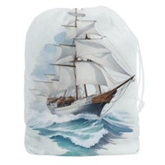 Ship Sail Sea Waves Drawstring Pouch (3xl) by uniart180623