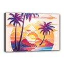 Nature Tropical Palm Trees Sunset Canvas 18  x 12  (Stretched) View1