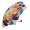 Nature Tropical Palm Trees Sunset Mini Folding Umbrellas View2