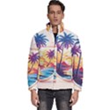 Nature Tropical Palm Trees Sunset Men s Puffer Bubble Jacket Coat View1