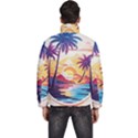 Nature Tropical Palm Trees Sunset Men s Puffer Bubble Jacket Coat View4