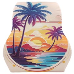 Nature Tropical Palm Trees Sunset Car Seat Back Cushion  by uniart180623