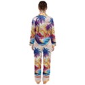 Nature Tropical Palm Trees Sunset Women s Long Sleeve Satin Pajamas Set	 View2