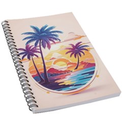 Nature Tropical Palm Trees Sunset 5 5  X 8 5  Notebook by uniart180623