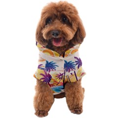 Nature Tropical Palm Trees Sunset Dog Coat by uniart180623