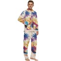 Nature Tropical Palm Trees Sunset Men s Long Sleeve Velvet Pocket Pajamas Set View2