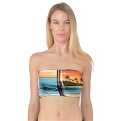 Beach Summer Drink Bandeau Top by uniart180623