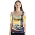 Lighthouse Colorful Abstract Art Butterfly Sleeve Cutout T-Shirt  View1