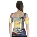 Lighthouse Colorful Abstract Art Butterfly Sleeve Cutout T-Shirt  View2