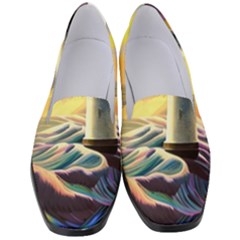 Lighthouse Colorful Abstract Art Women s Classic Loafer Heels by uniart180623