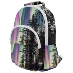 Northern Lights Aurora Borealis Rounded Multi Pocket Backpack by uniart180623