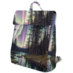 Northern Lights Aurora Borealis Flap Top Backpack by uniart180623