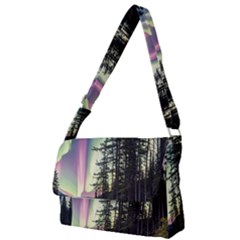 Northern Lights Aurora Borealis Full Print Messenger Bag (s) by uniart180623