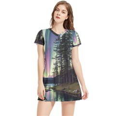 Northern Lights Aurora Borealis Women s Sports Skirt by uniart180623