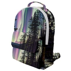 Northern Lights Aurora Borealis Flap Pocket Backpack (small) by uniart180623