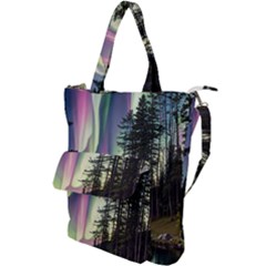 Northern Lights Aurora Borealis Shoulder Tote Bag by uniart180623