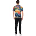 Waves Rainbow Sea Men s Short Sleeve Rash Guard View2