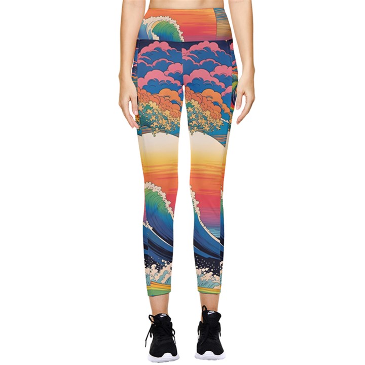 Waves Rainbow Sea Pocket Leggings 