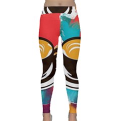 Coffee Tea Cappuccino Classic Yoga Leggings by uniart180623